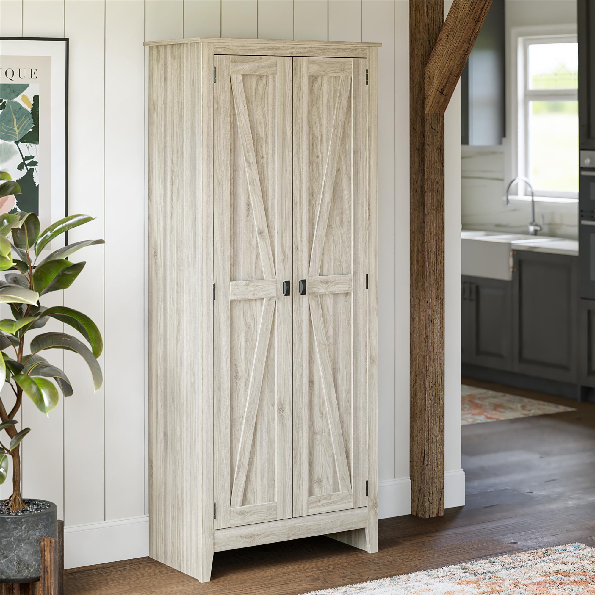 Systembuild Evolution Farmington 31.5" Wide Storage Cabinet - Light Walnut