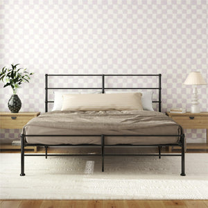 Mr. Kate MacKenzie Adaptable Metal Platform Bed - Black - King