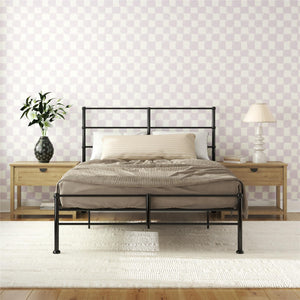 Mr. Kate MacKenzie Adaptable Metal Platform Bed - Black - Queen