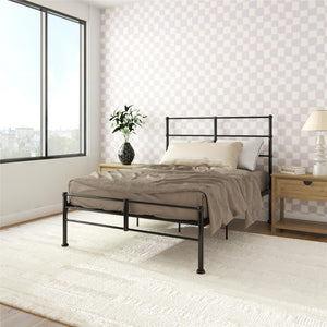 Mr. Kate MacKenzie Adaptable Metal Platform Bed - Black - Full
