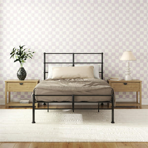 Mr. Kate MacKenzie Adaptable Metal Platform Bed - Black - Full