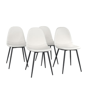 RealRooms Brandon Dining Chair, Set of 4 - White