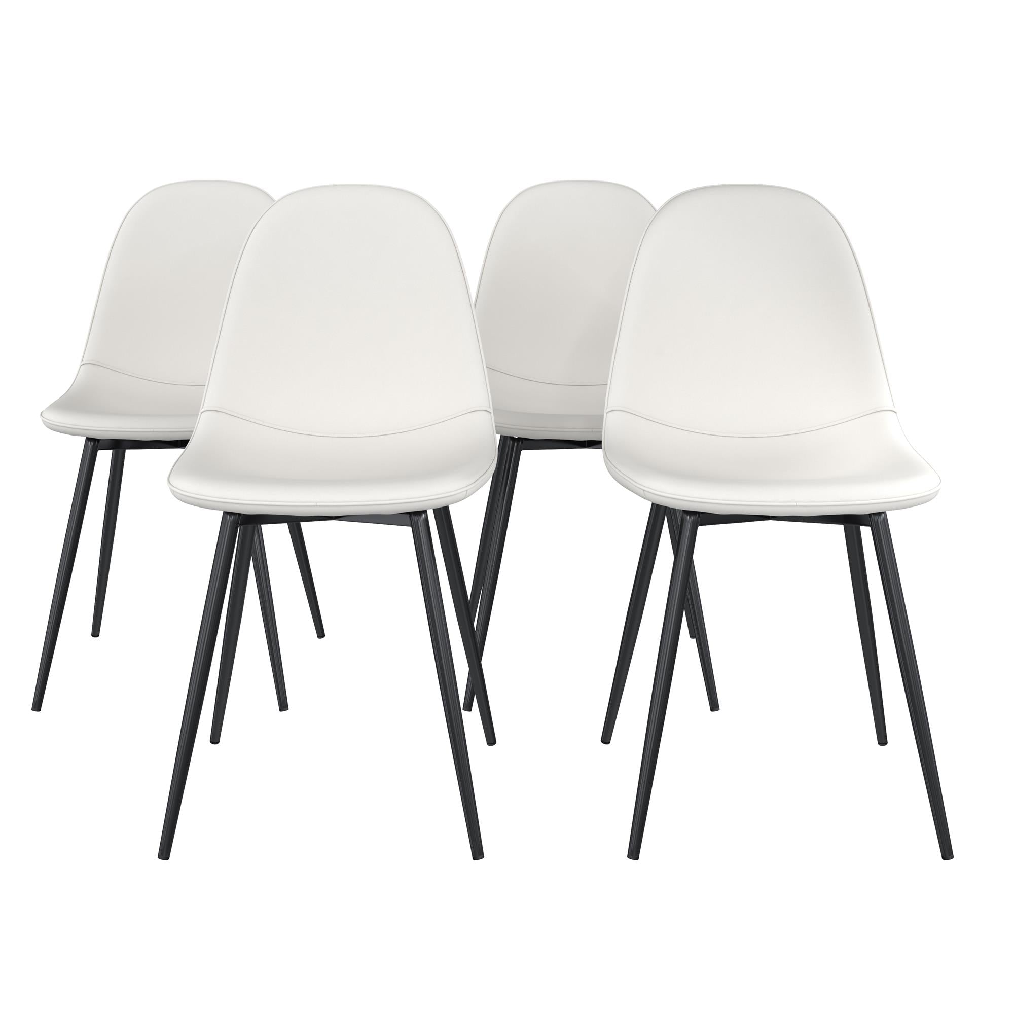 RealRooms Brandon Dining Chair, Set of 4 - White