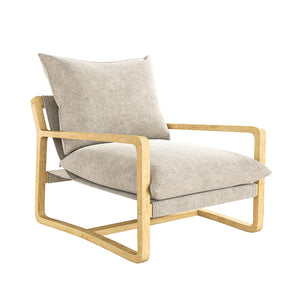 DHP Mira Accent Chair - Ivory - 1-Seater