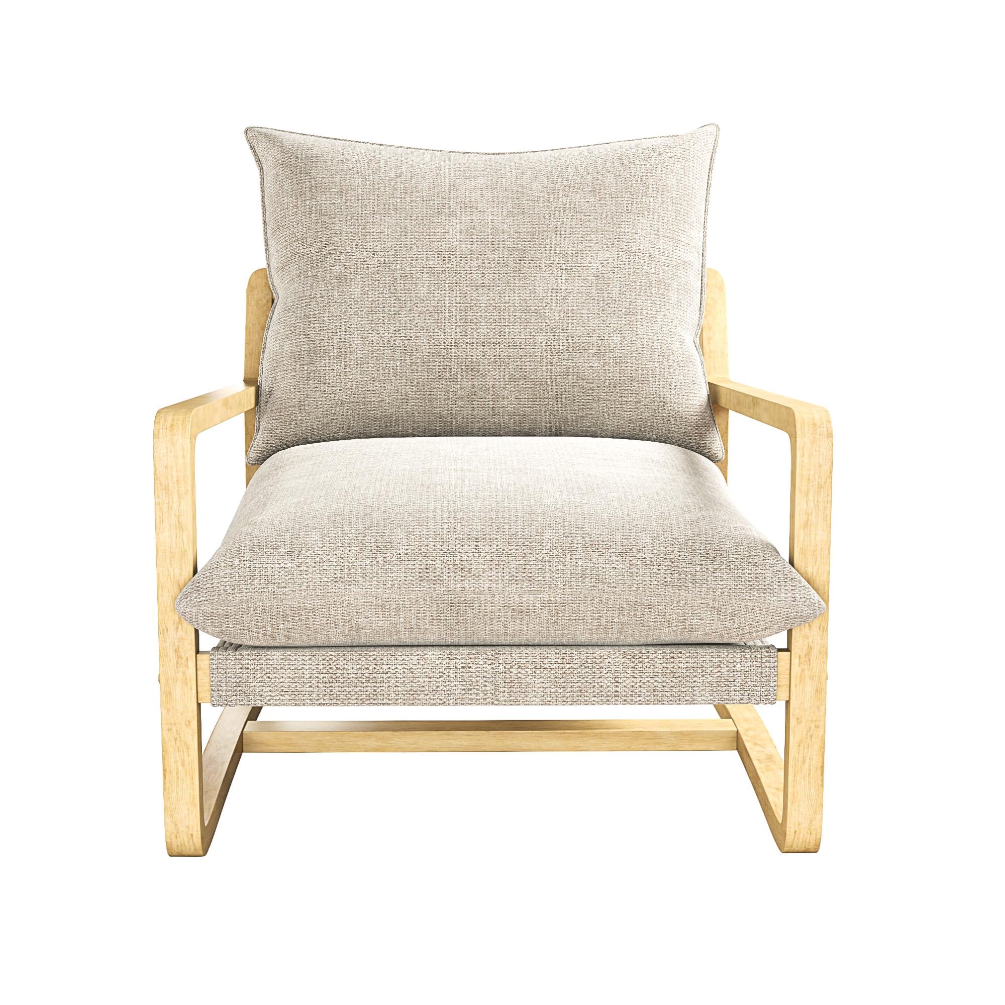 DHP Mira Accent Chair - Ivory - 1-Seater