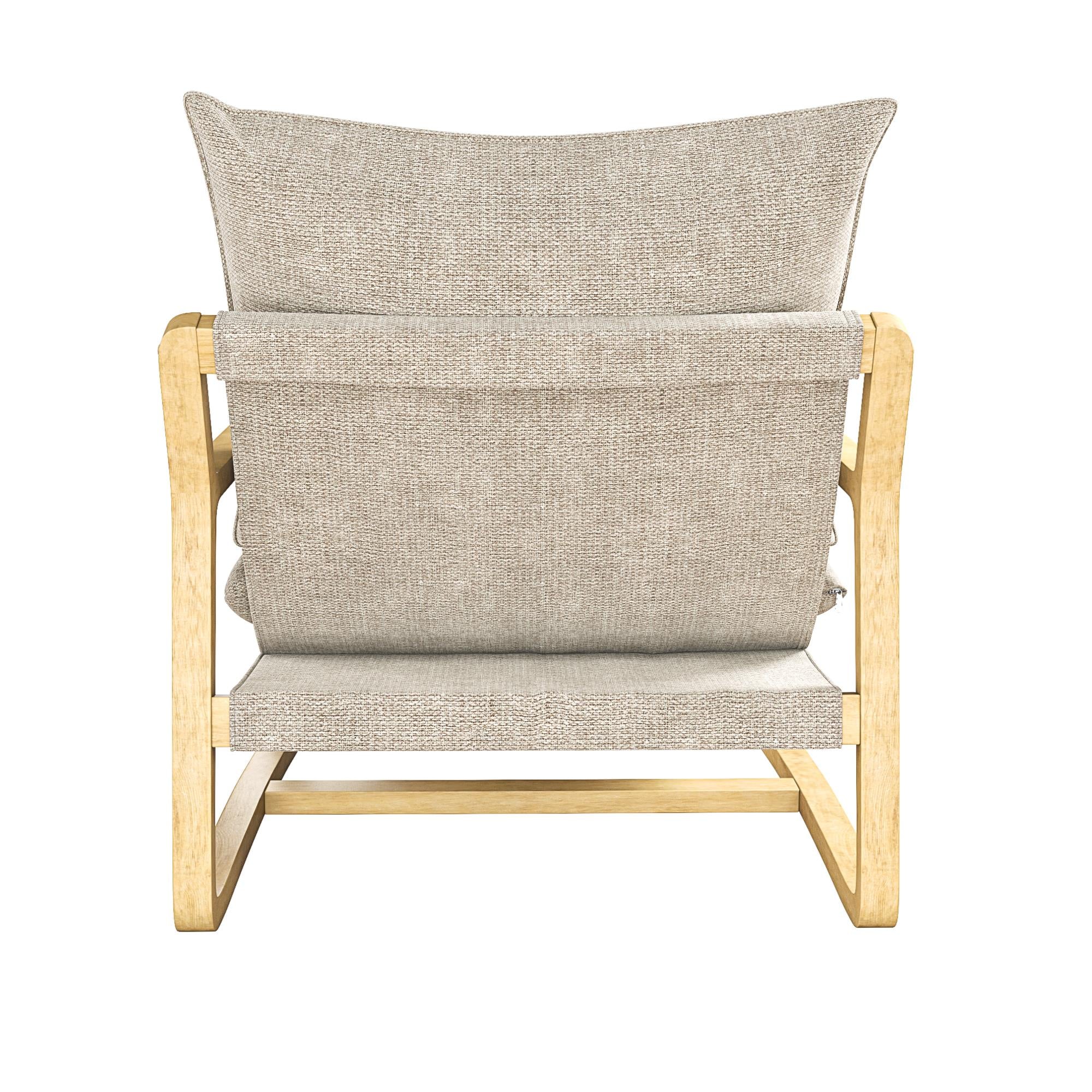 DHP Mira Accent Chair - Ivory - 1-Seater