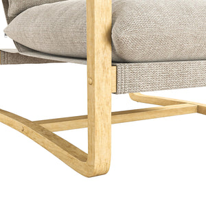 DHP Mira Accent Chair - Ivory - 1-Seater