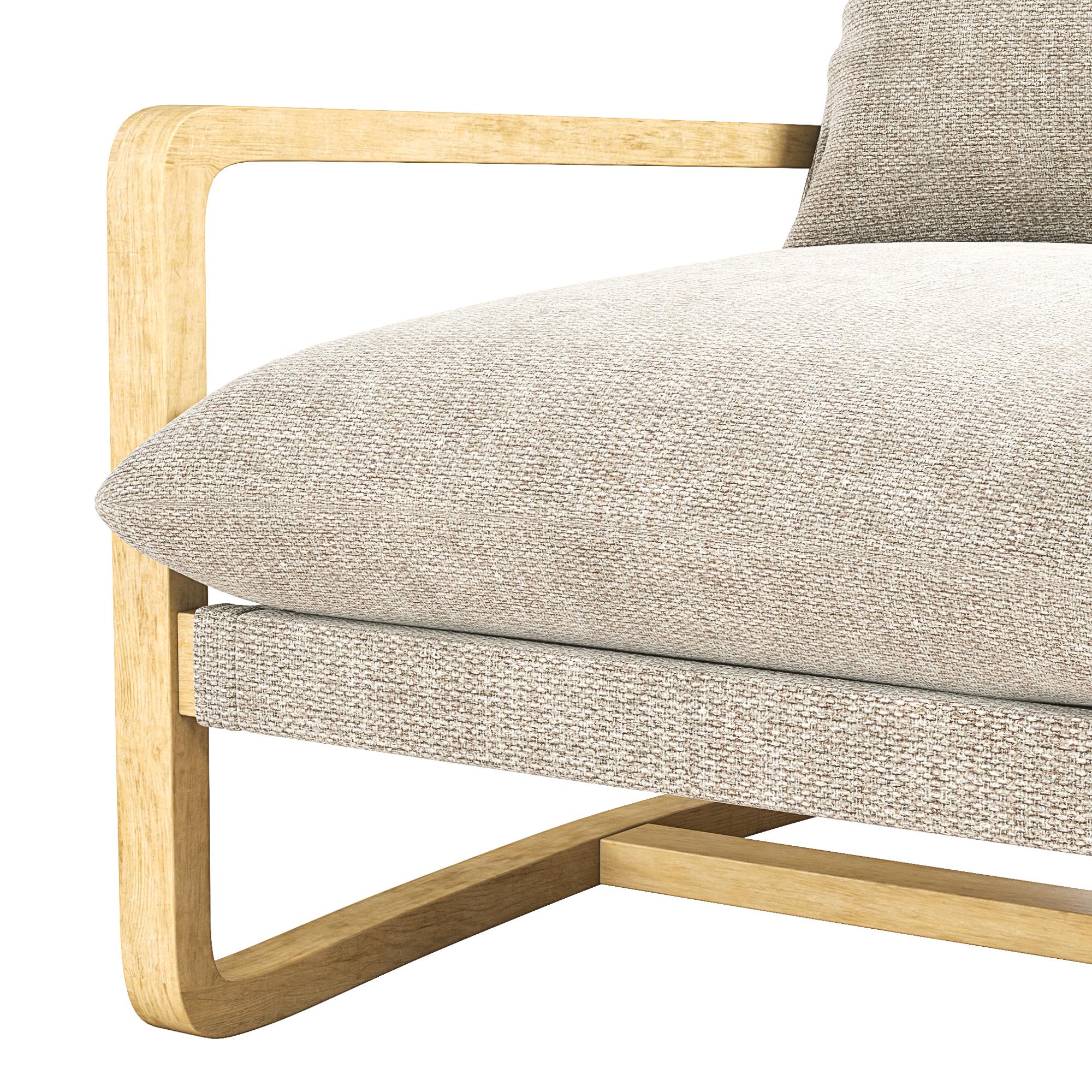 DHP Mira Accent Chair - Ivory - 1-Seater
