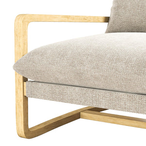 DHP Mira Accent Chair - Ivory - 1-Seater