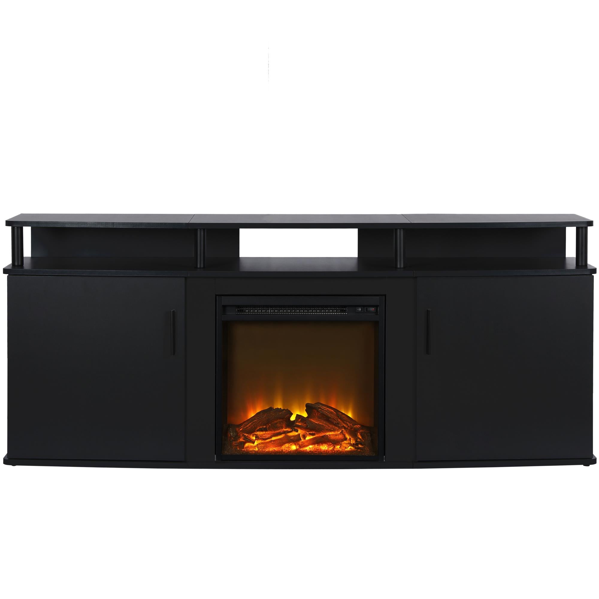 Ameriwood Home Carson Electric Fireplace TV Console for TVs up to 70" - Black