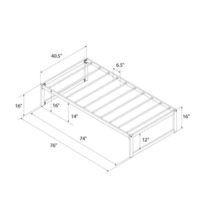 DHP Avey Modern Metal Platform Bed Frame - Black - Twin