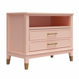 CosmoLiving Westerleigh Wide Nightstand - Pale Dogwood