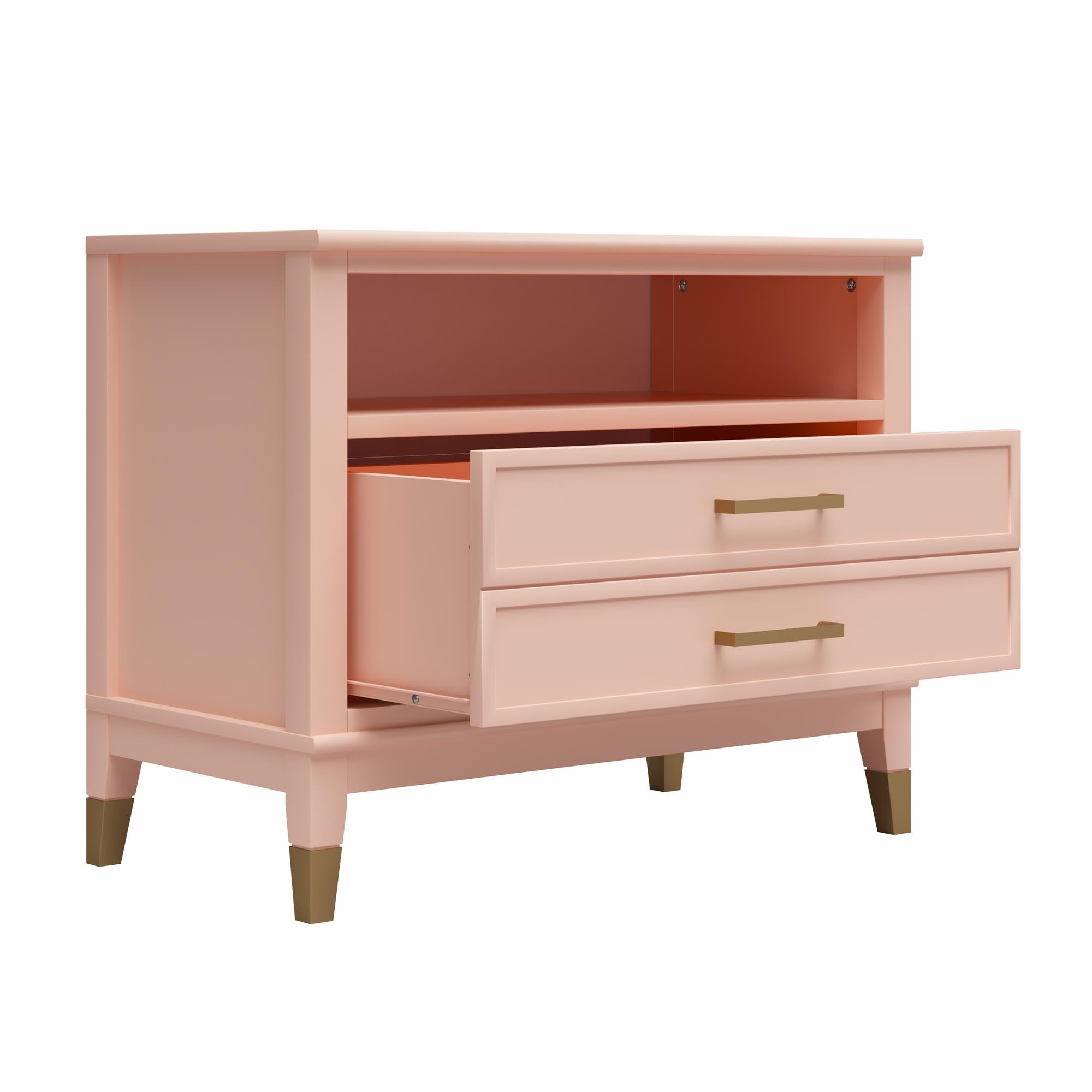 CosmoLiving Westerleigh Wide Nightstand - Pale Dogwood