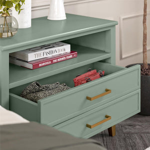 CosmoLiving Westerleigh Wide Nightstand - Pale Green
