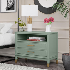 CosmoLiving Westerleigh Wide Nightstand - Pale Green