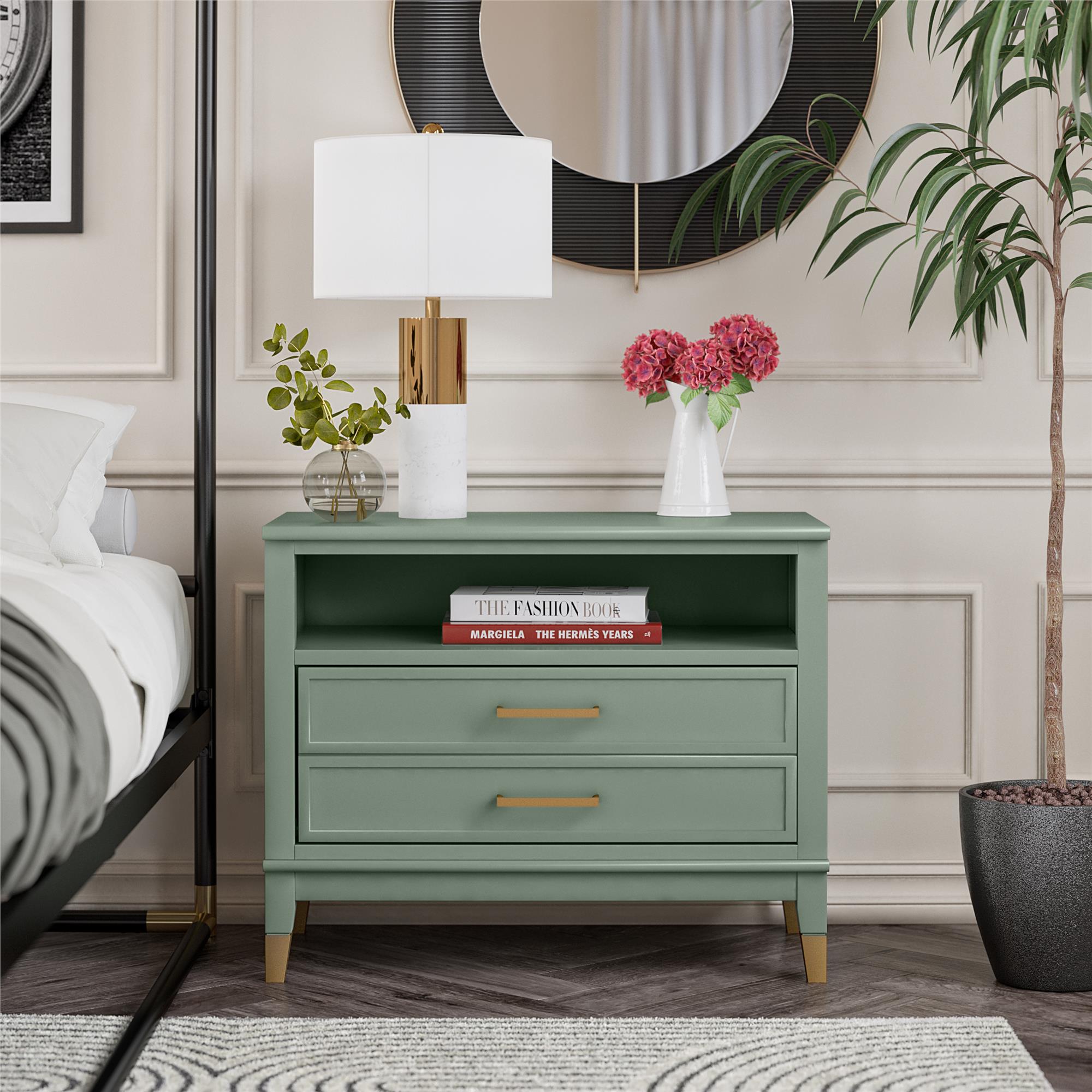 CosmoLiving Westerleigh Wide Nightstand - Pale Green