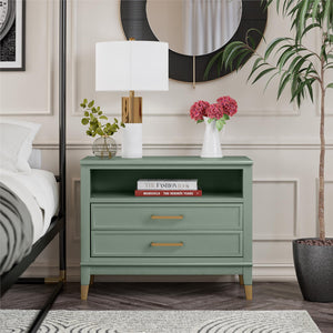 CosmoLiving Westerleigh Wide Nightstand - Pale Green