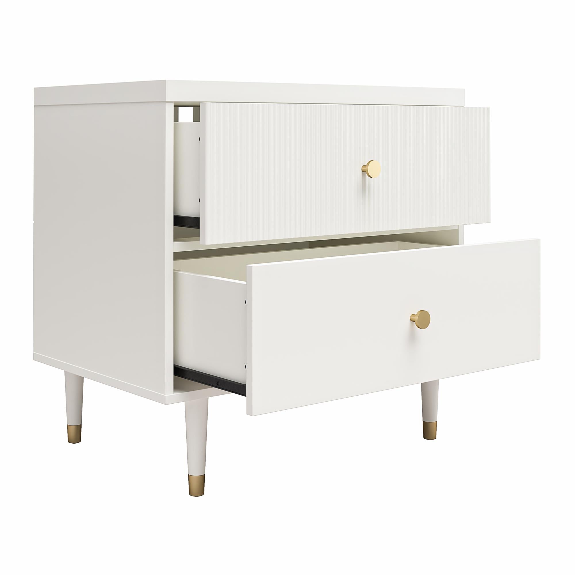 CosmoLiving Elizabeth Nightstand - White