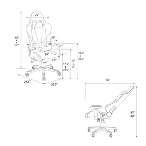 NTense Quantum Gaming and Office Chair - Black - 1-Seater