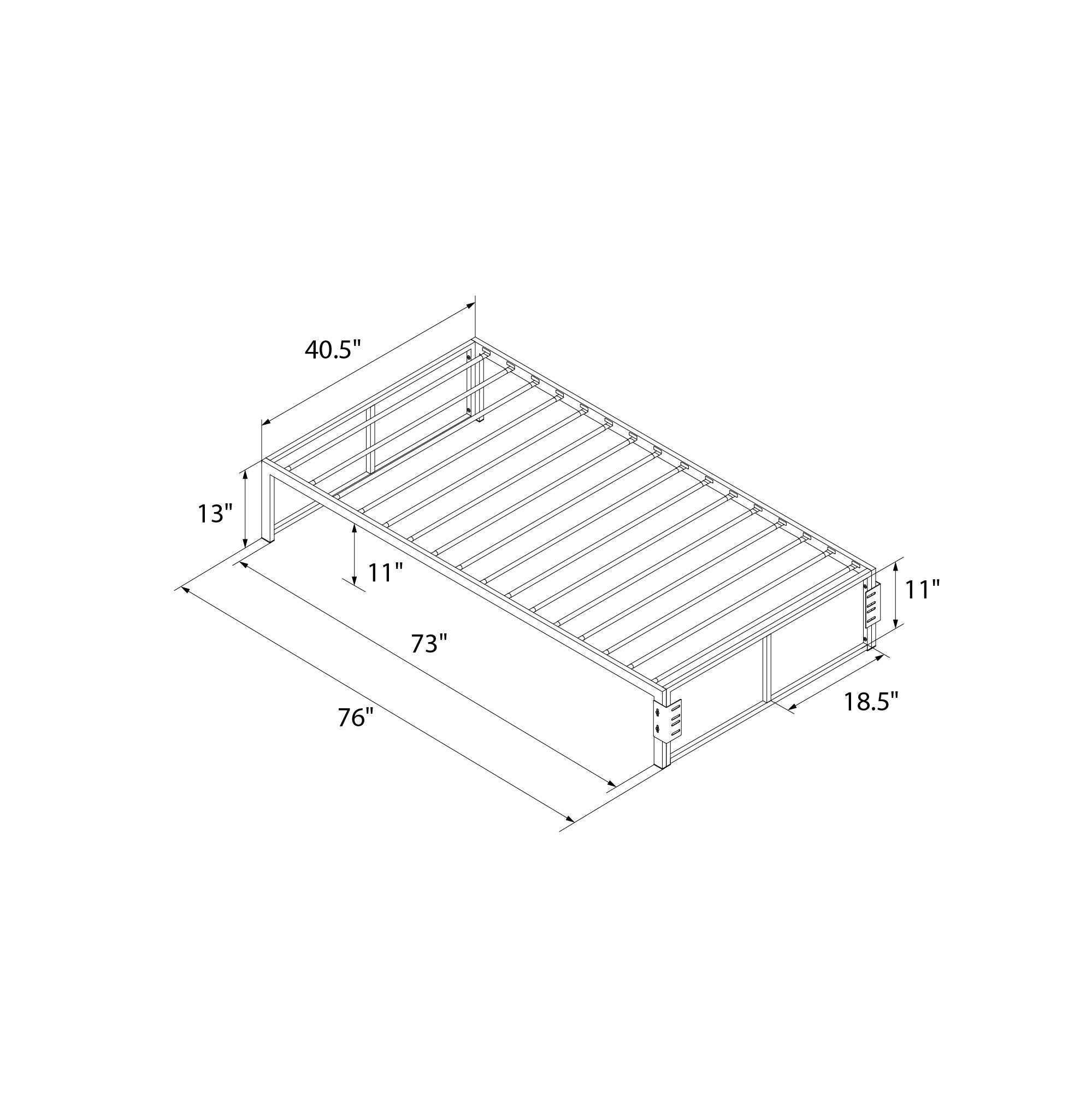 RealRooms Colten Universal Platform Bed - Black - Twin