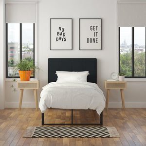RealRooms Colten Universal Platform Bed - Black - Twin