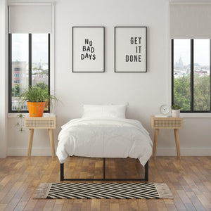 RealRooms Colten Universal Platform Bed - Black - Twin