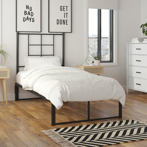 RealRooms Colten Universal Platform Bed - Black - Twin