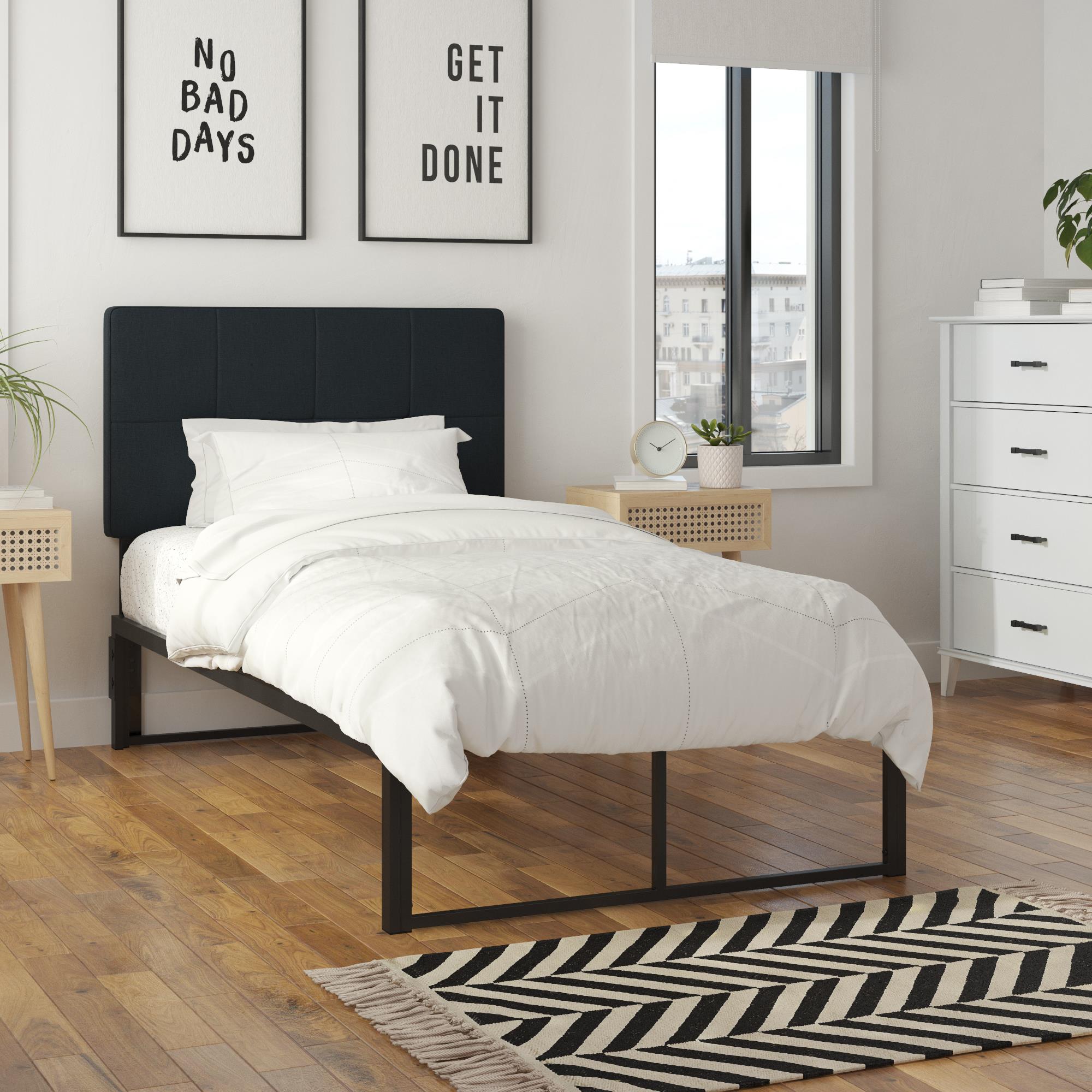 RealRooms Colten Universal Platform Bed - Black - Twin