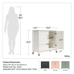CosmoLiving Westerleigh 2-Door Accent Cabinet - Pale Dogwood