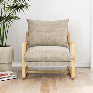 DHP Mira Accent Chair - Ivory - 1-Seater