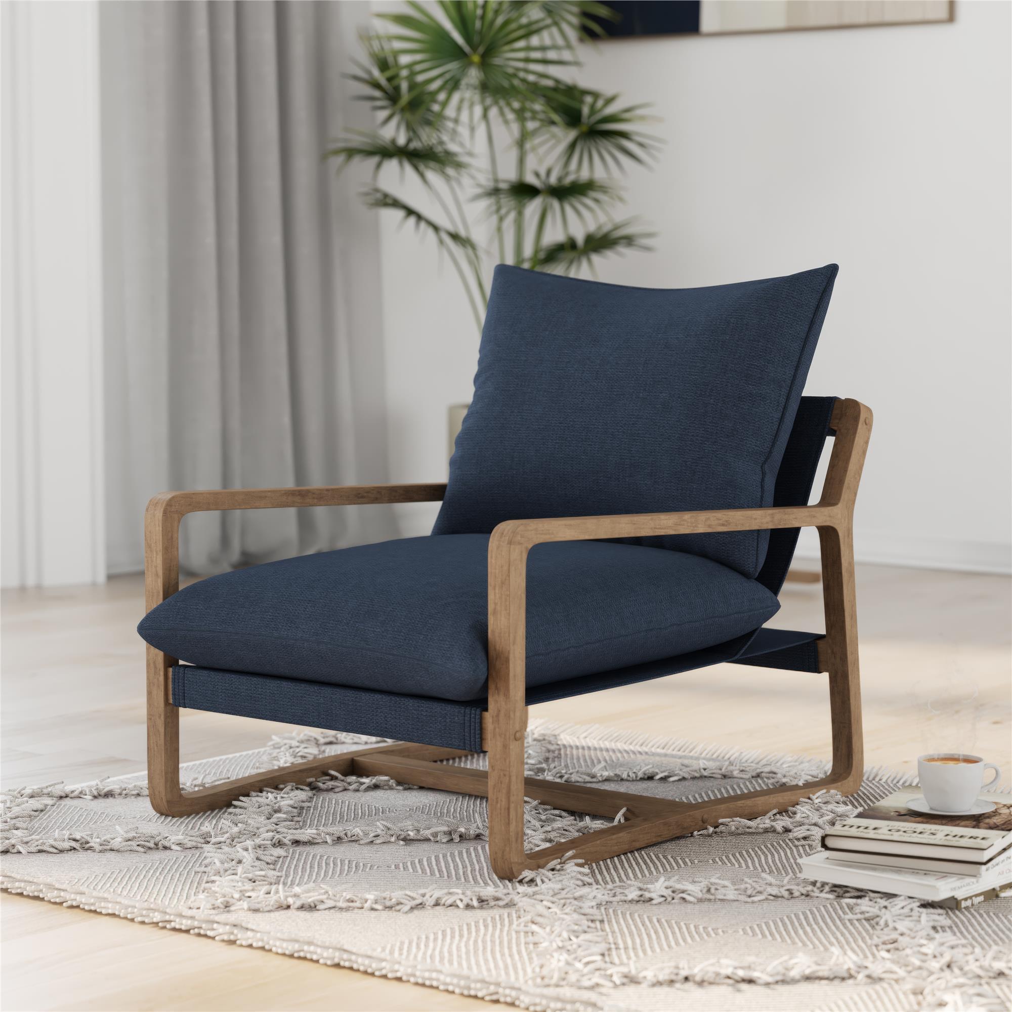 DHP Mira Accent Chair - Navy - 1-Seater