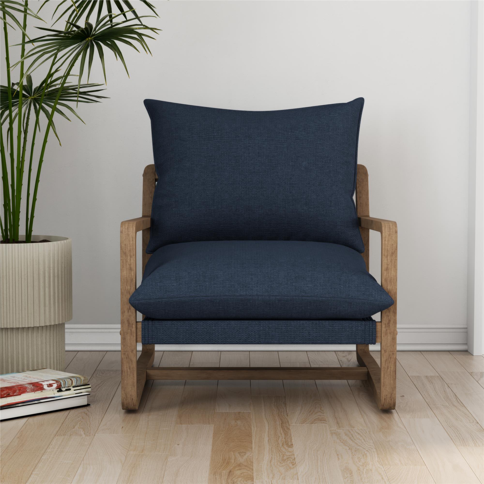 DHP Mira Accent Chair - Navy - 1-Seater
