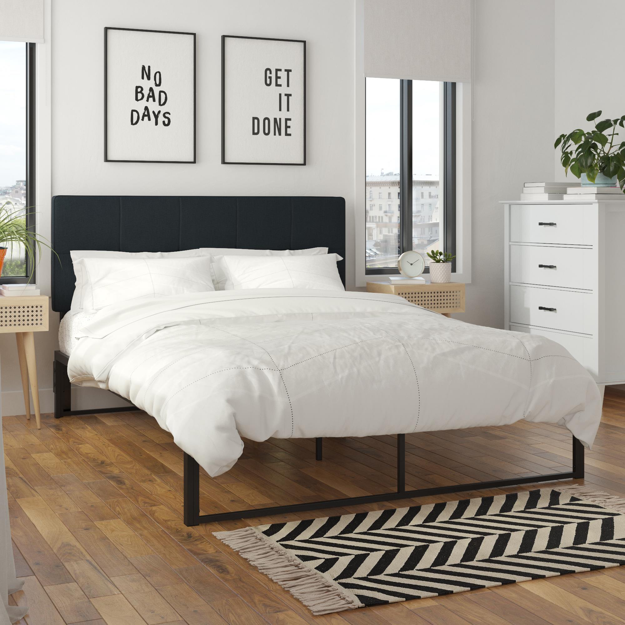 RealRooms Colten Universal Platform Bed - Black - Full