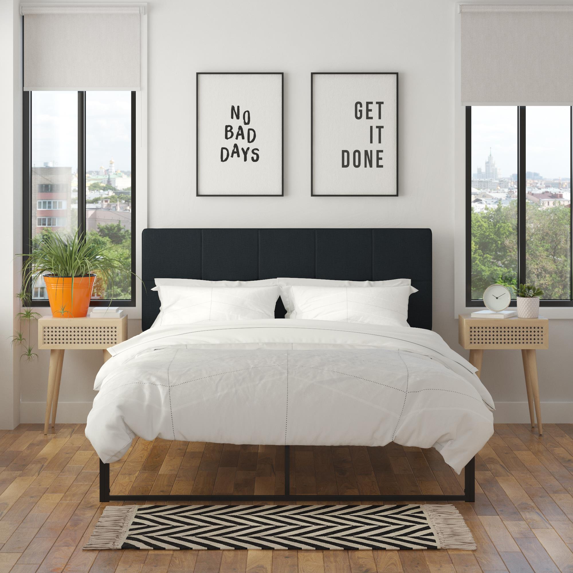 RealRooms Colten Universal Platform Bed - Black - Full