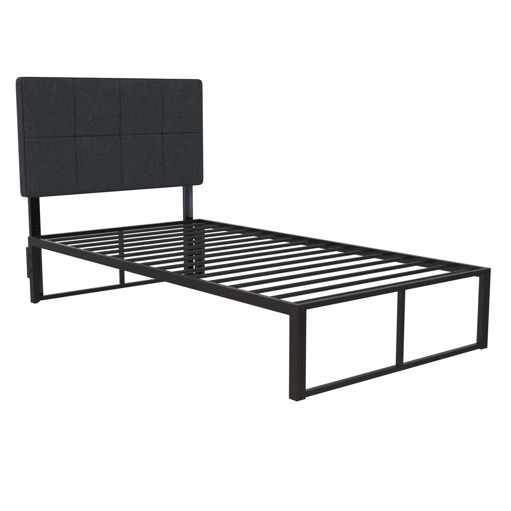 RealRooms Colten Universal Platform Bed - Black - Twin