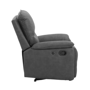 DHP Labatte Pushback Recliner with USB - Charcoal - 1-Seater