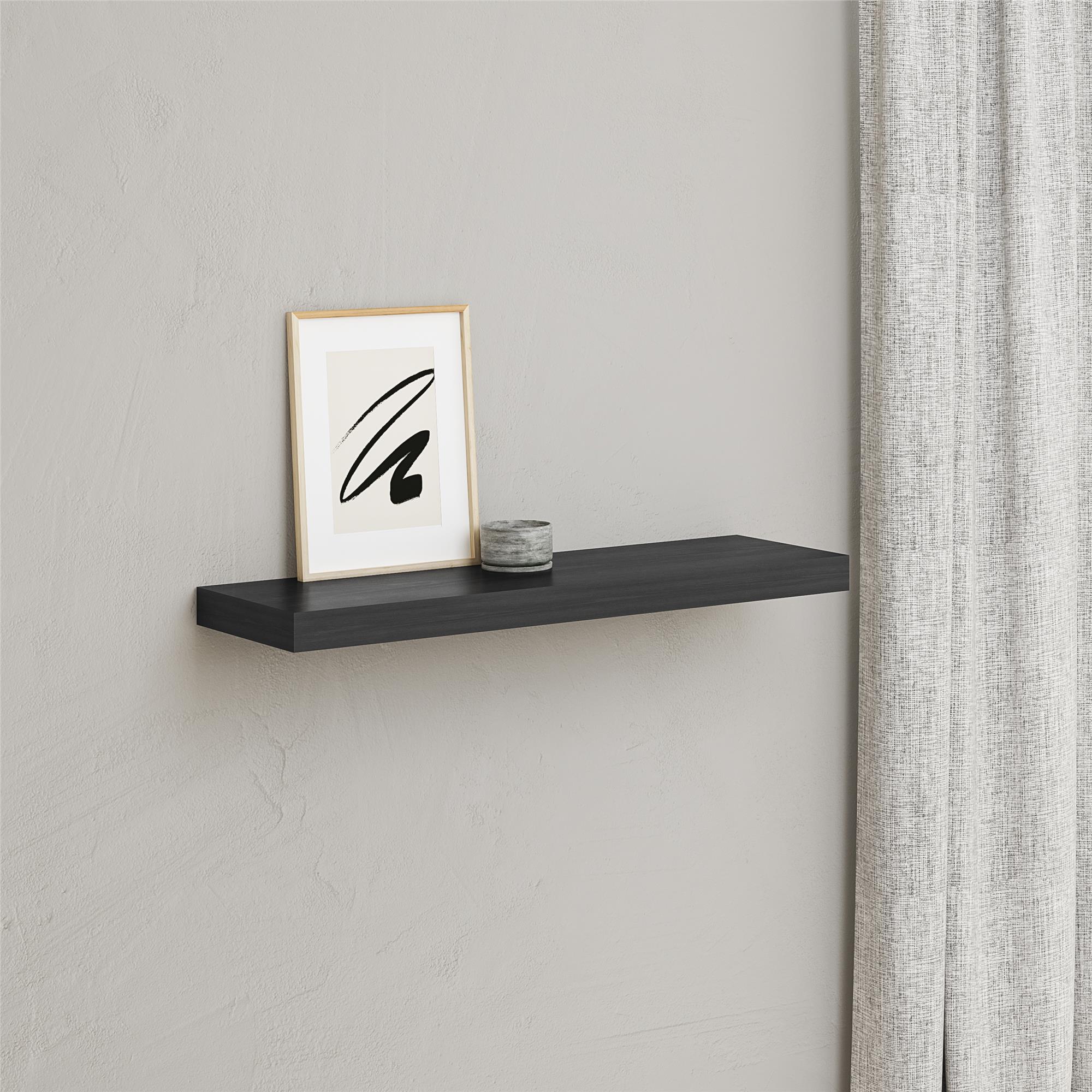 Systembuild Evolution 36" Floating Shelf - Black Oak