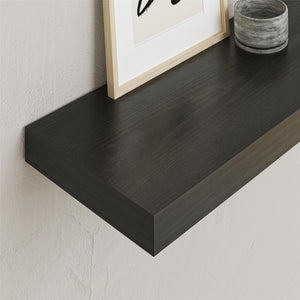 Systembuild Evolution 36" Floating Shelf - Black Oak