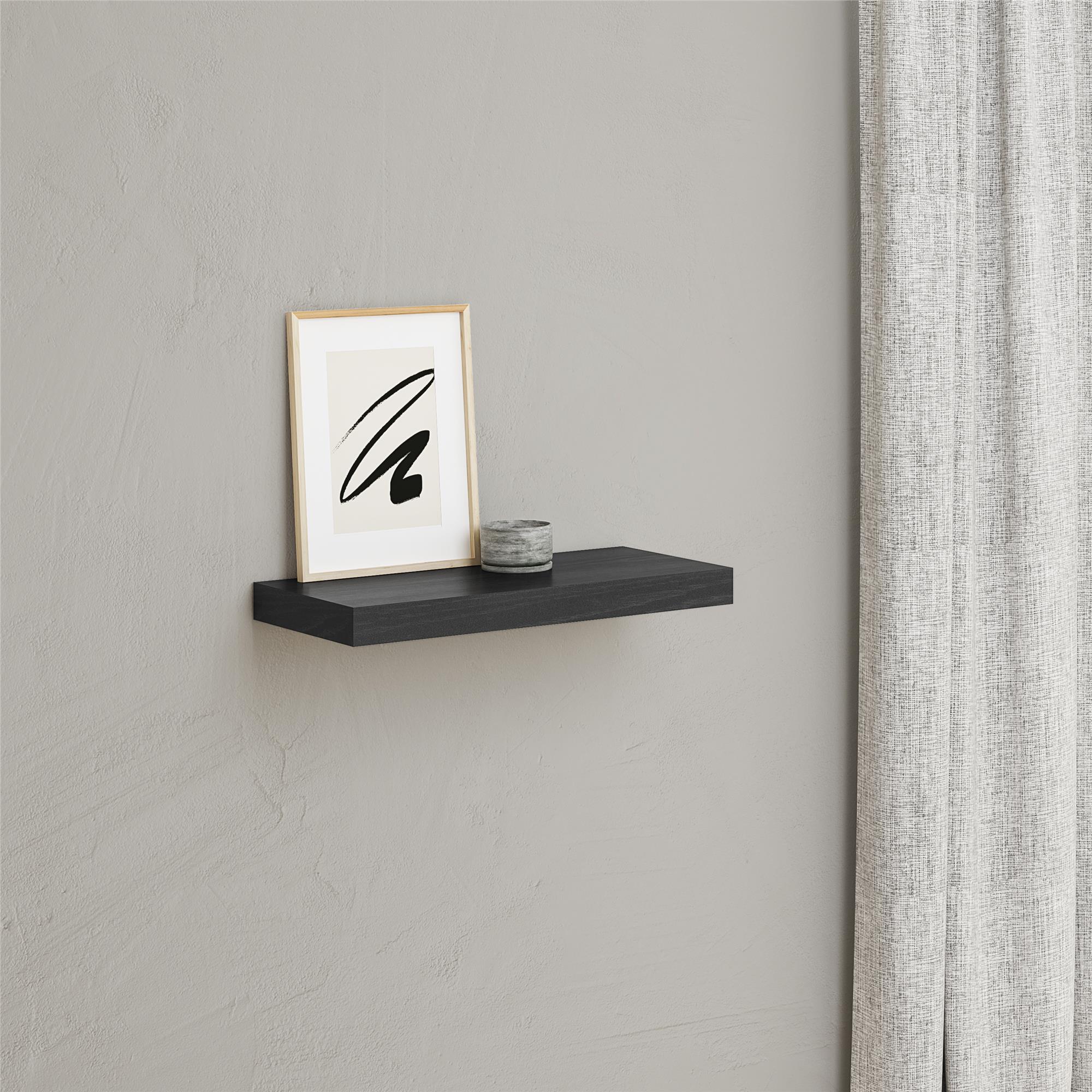 Systembuild Evolution 24" Floating Shelf - Black Oak