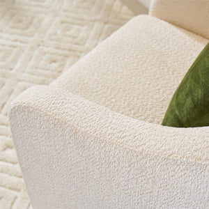 DHP Gentle Swivel Accent Chair - Ivory Boucle
