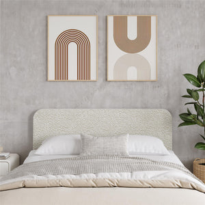 Better Homes & Gardens Juliet Full/Queen Boucle Headboard, Ivory - Ivory Boucle - Full/Queen