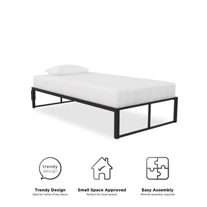 RealRooms Colten Universal Platform Bed - Black - Twin