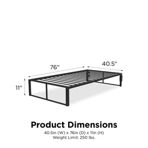 RealRooms Colten Universal Platform Bed - Black - Twin