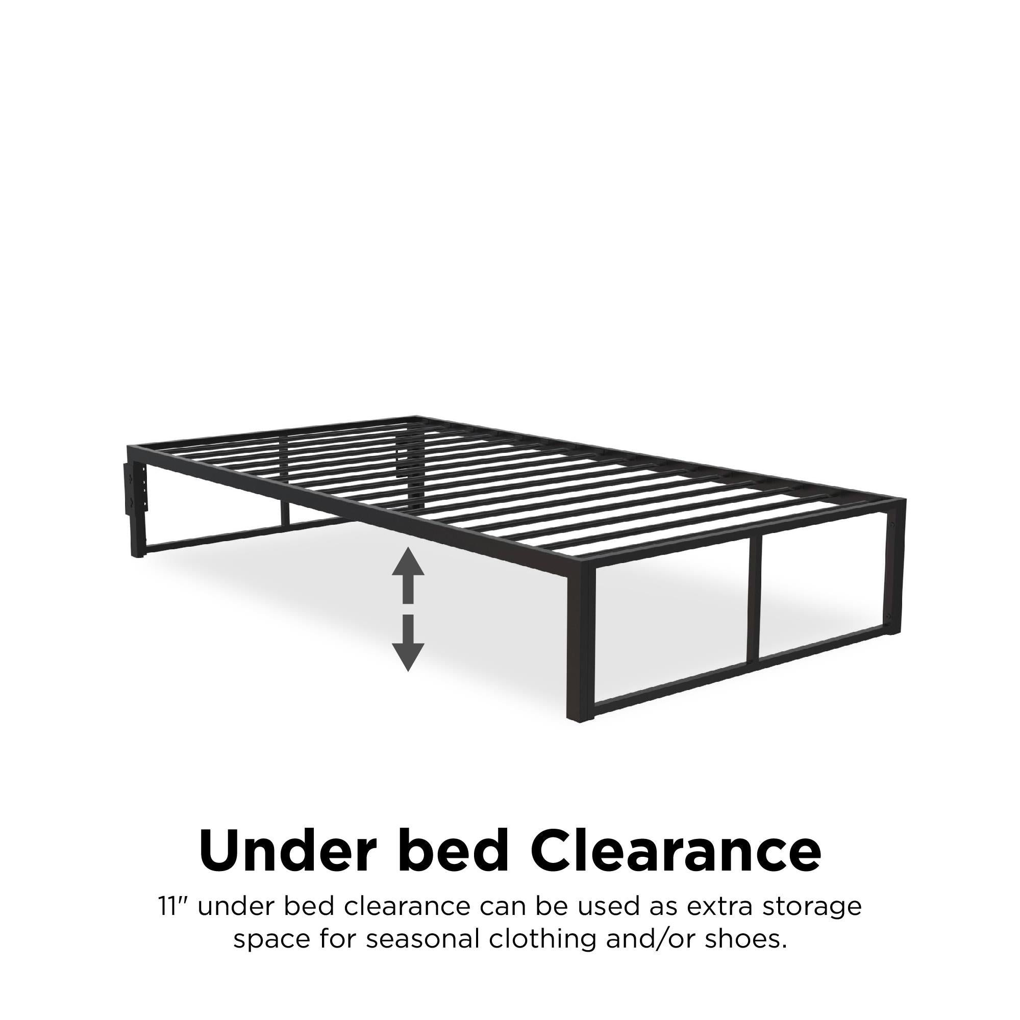 RealRooms Colten Universal Platform Bed - Black - Twin