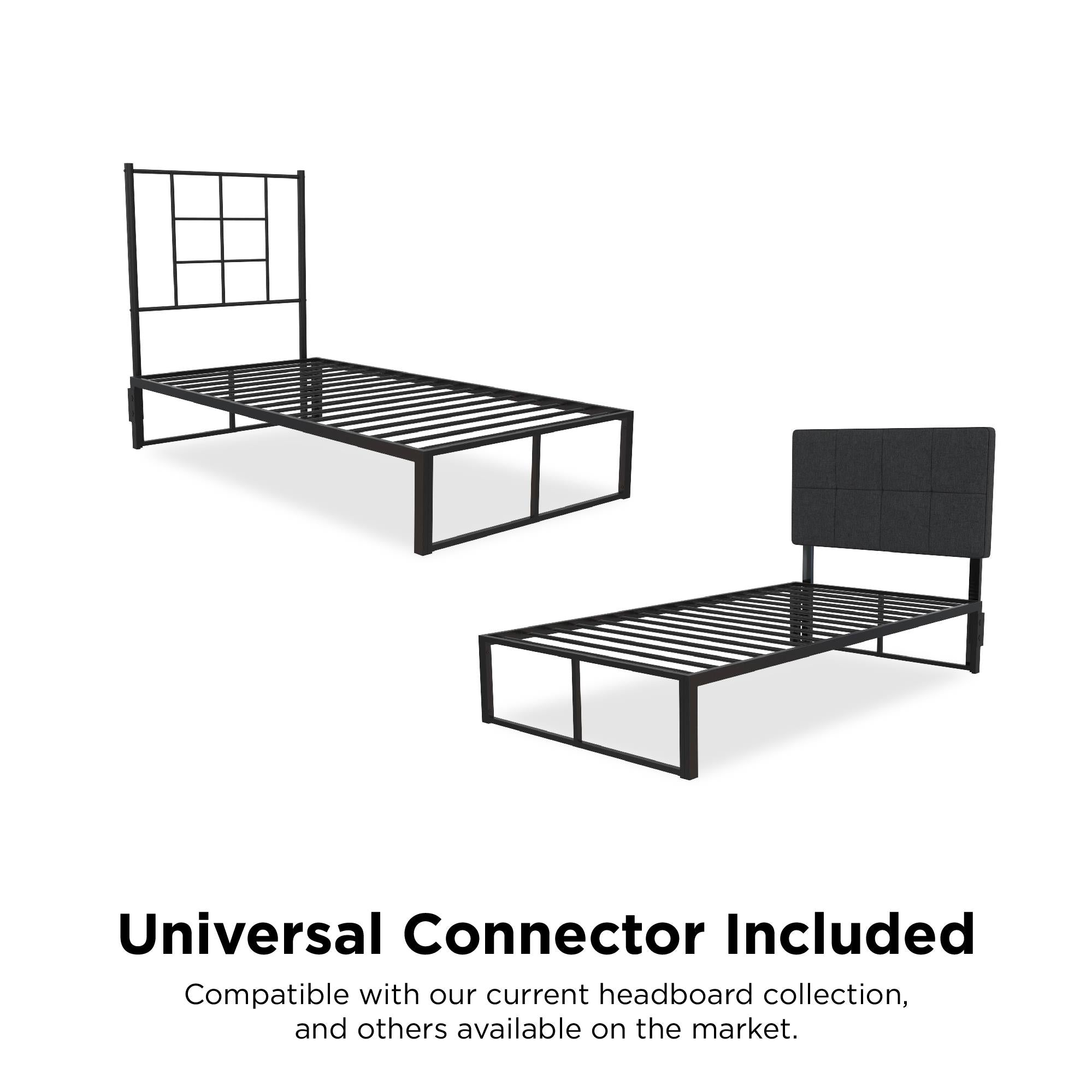 RealRooms Colten Universal Platform Bed - Black - Twin