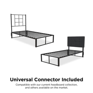RealRooms Colten Universal Platform Bed - Black - Twin