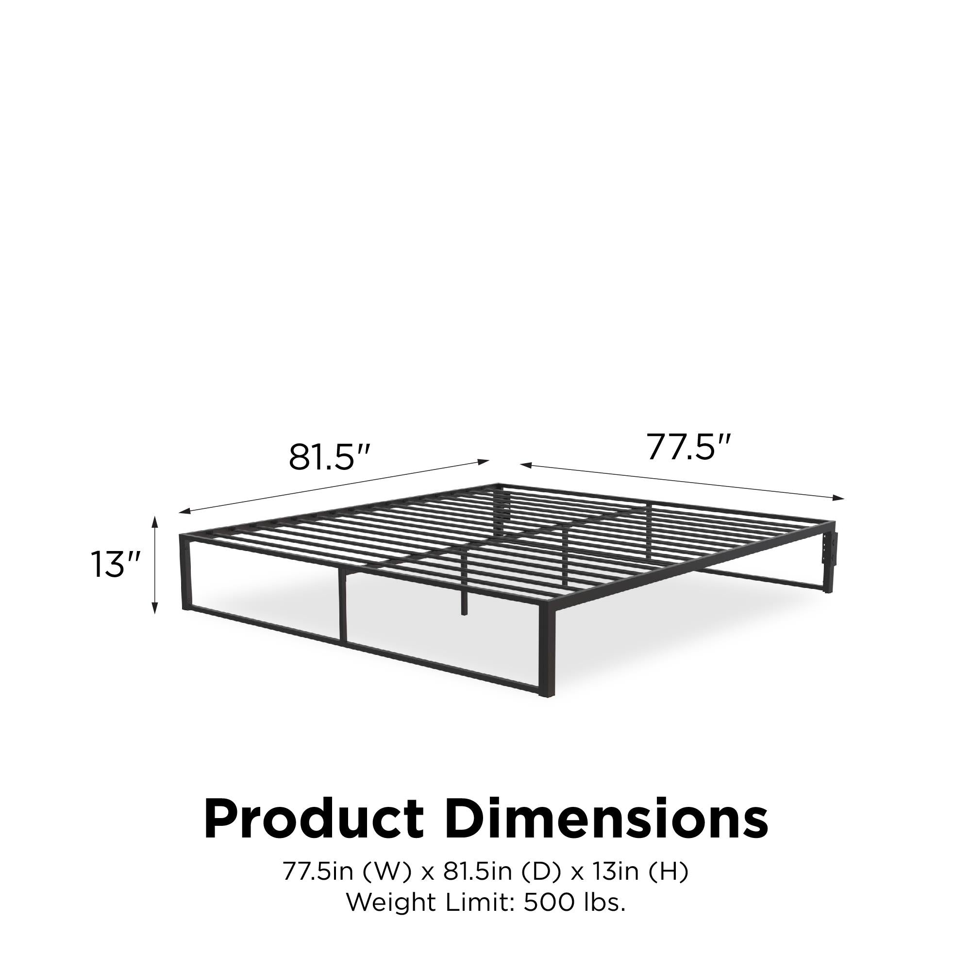 RealRooms Colten Universal Platform Bed - Black - King