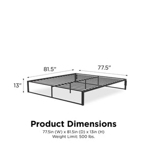 RealRooms Colten Universal Platform Bed - Black - King
