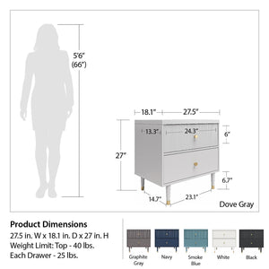 CosmoLiving Elizabeth Nightstand - Black