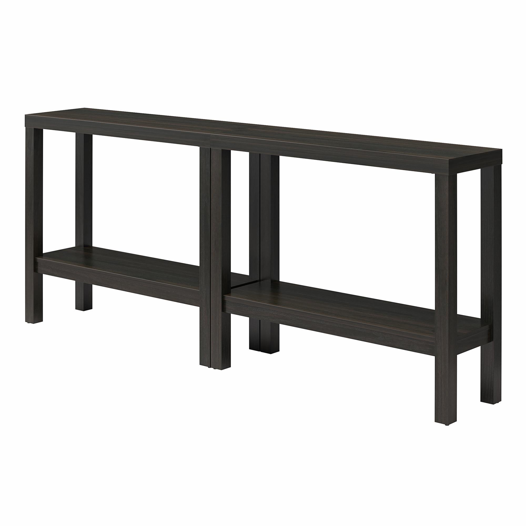 Ameriwood Home Parsons Wrap-Around Sofa Accent Tables Bundle - Set of Two - Espresso